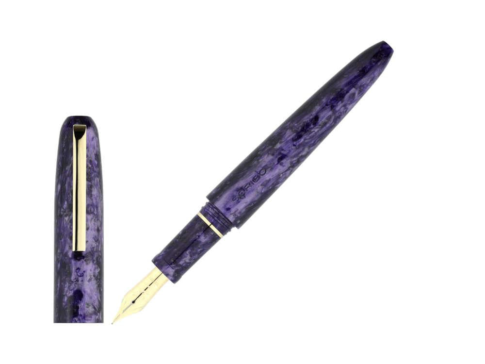 Scribo Piuma Ametista Fountain Pen, 14K, Limited Edition, PIUFP14YG1403