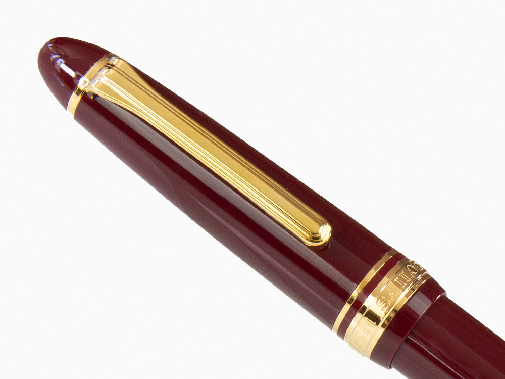 Sailor 1911 Standard Series Fountain Pen, Burgundy, Resin, Gold Trim