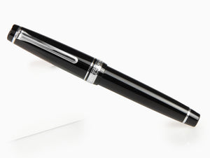 Sailor Professional Gear Silver Fountain Pen, Black, Chrome, 11-2037-420