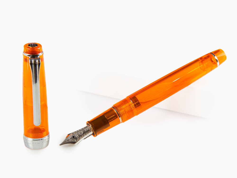 Sailor Professional Gear Slim Demonstrator Fountain Pen, Orange, Chrome