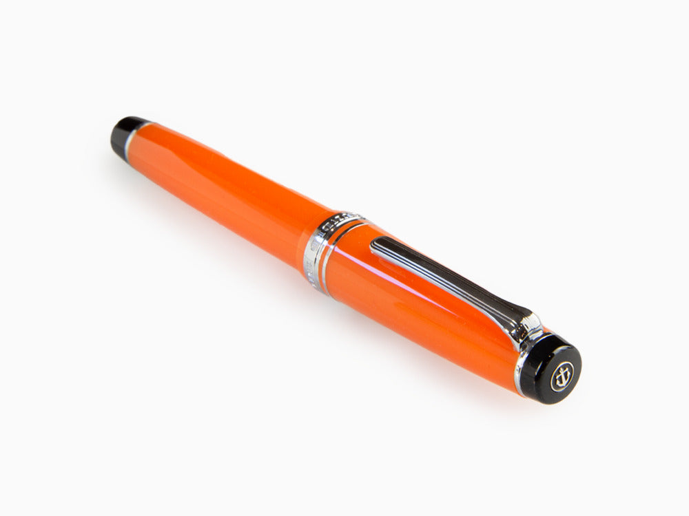 Sailor Professional Gear Color Fountain Pen, Orange, Chrome trim
