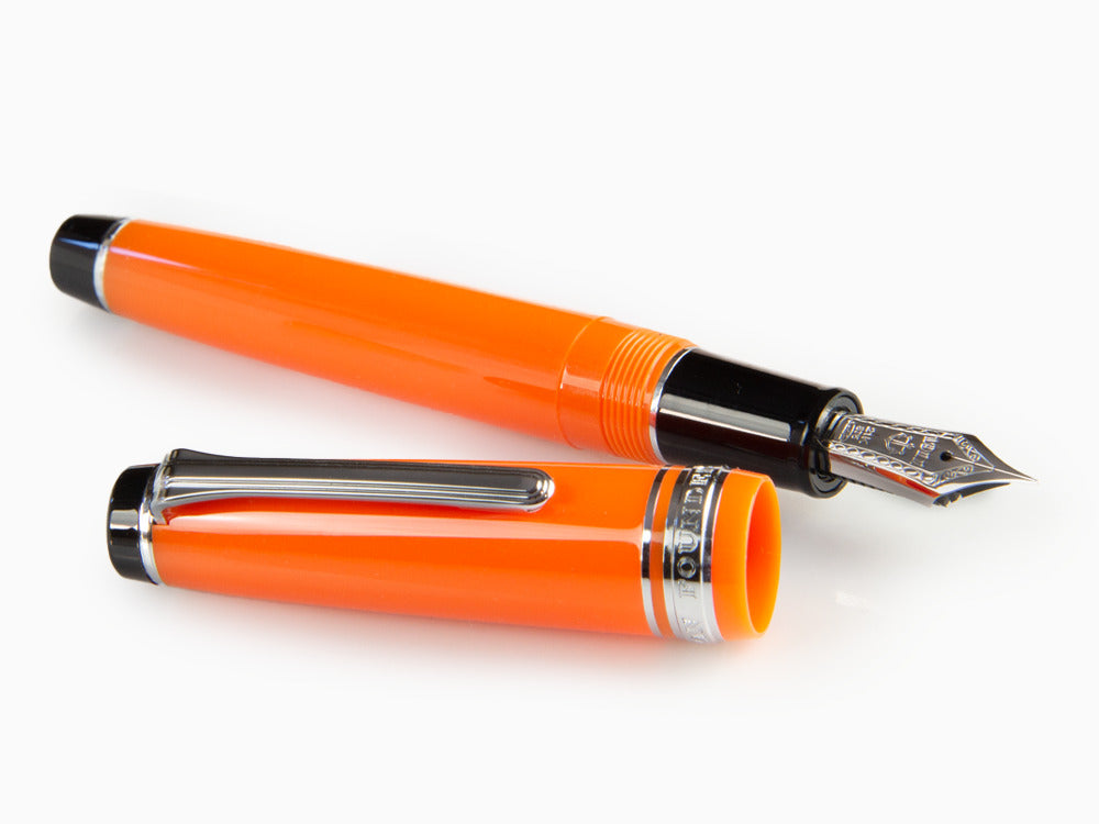 Sailor Professional Gear Color Fountain Pen, Orange, Chrome trim