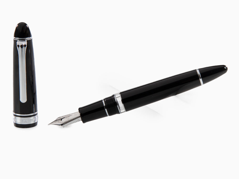 Sailor 1911 Series Realo Fountain Pen, Resin, Black, Chrome, 11-9379-420