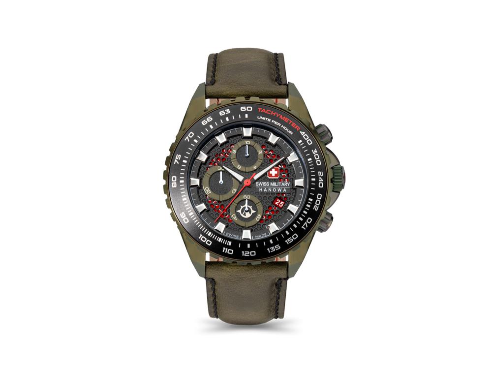 Swiss Military Hanowa Land Iguana Quartz Watch, Green, 44mm, SMWGC2102290
