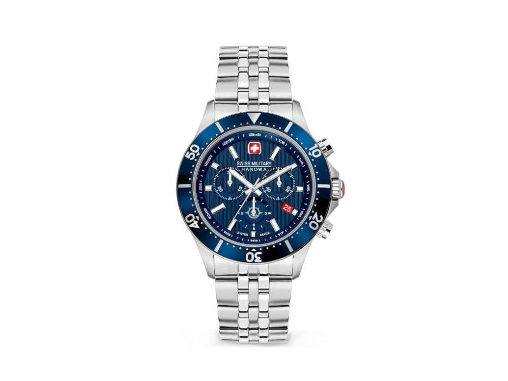 Swiss Military Hanowa Flagship Chrono X Quartz Watch, Blue, 43 mm, SMWGI2100703