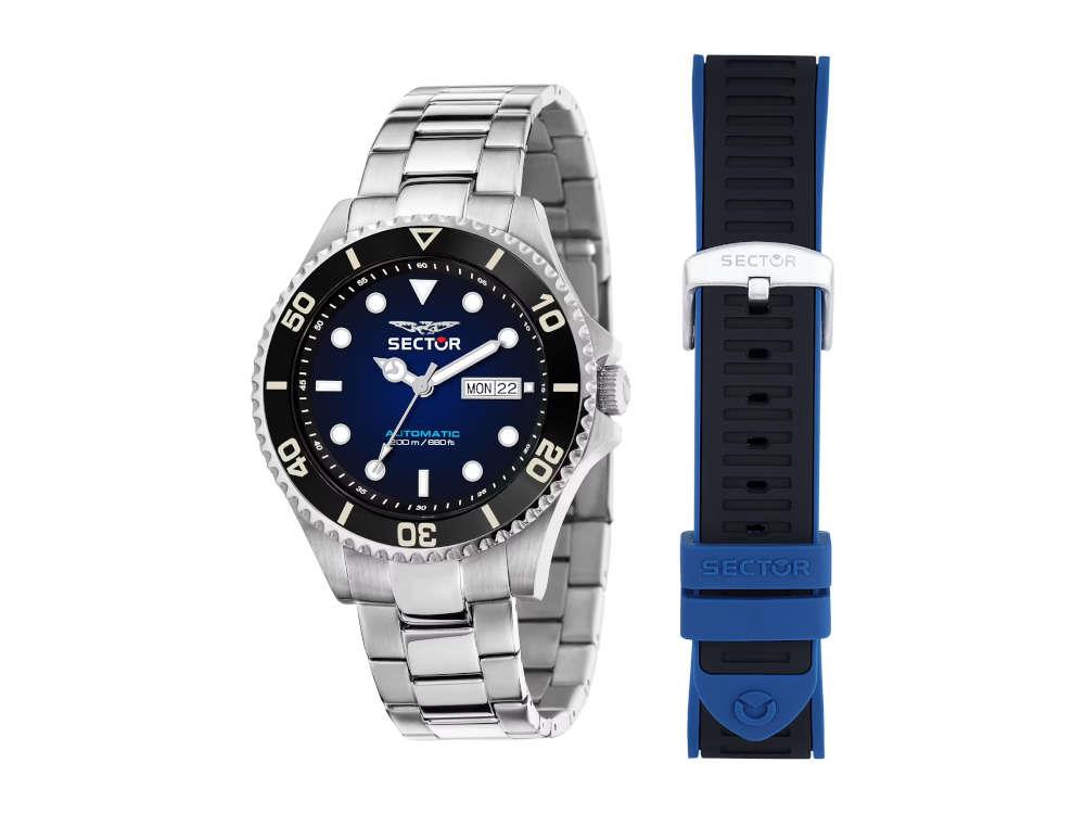 Sector No Limits 230 Automatic Watch, Blue, 43 mm, R322116003