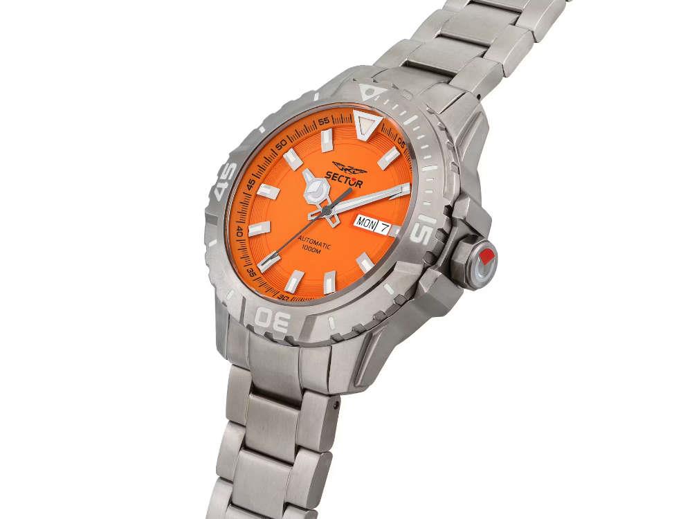 Sector No Limits Legend Automatic Watch, Titanium, Orange, 43 mm, R3223135005
