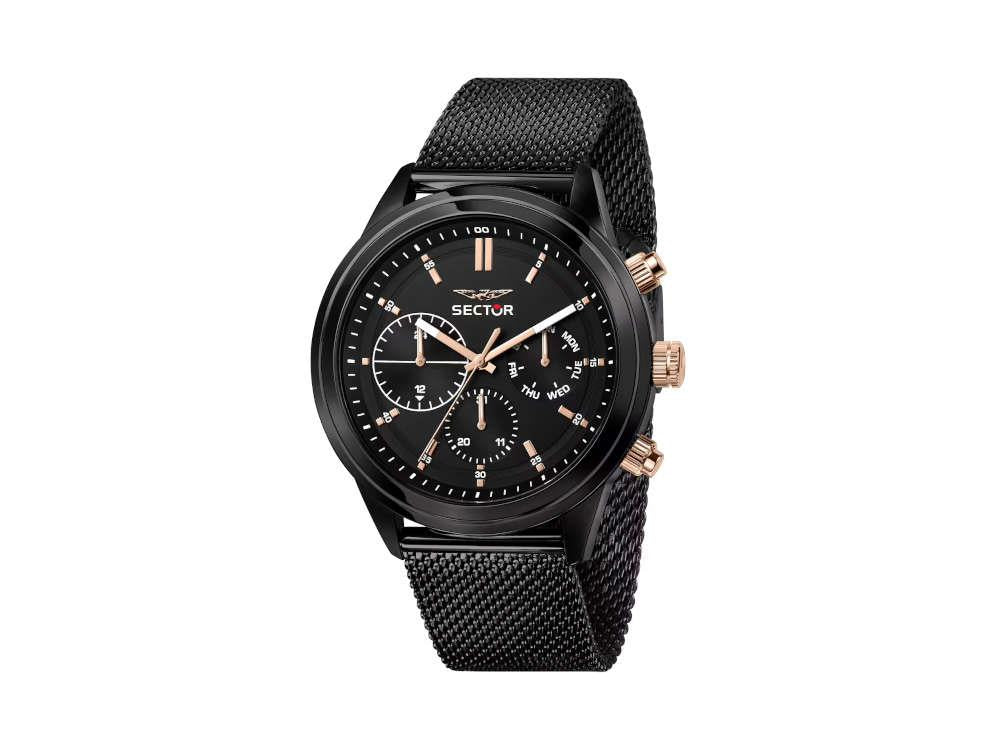 Sector No Limits 670 Quartz Watch, PVD, Black, 45 mm, R3253540002