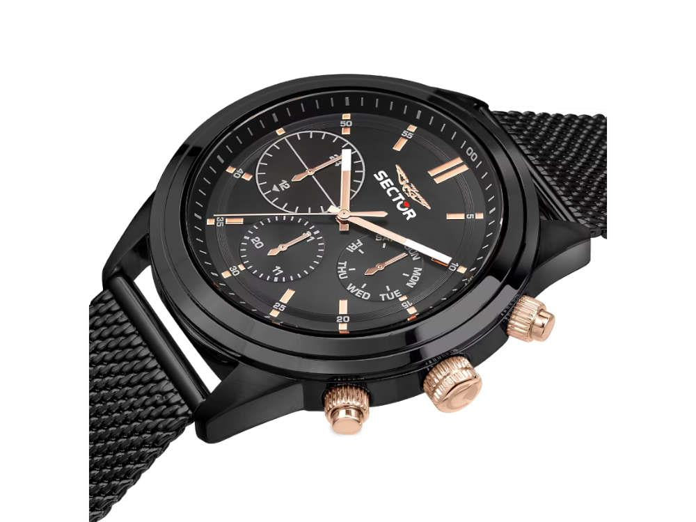 Sector No Limits 670 Quartz Watch, PVD, Black, 45 mm, R3253540002
