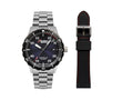 Set Zeppelin Eurofighter Automatic Watch, PVD, Blue, 43 mm, Day, 7268M-3