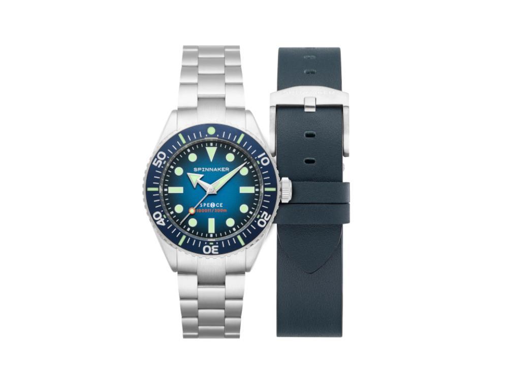Spinnaker Spence Indigo Blue Automatic Watch, Blue, 40 mm, 30 atm, SP-5097-22