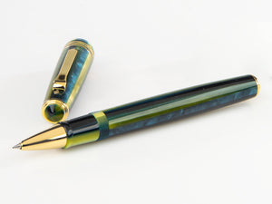 Tibaldi Nº60 Retro Zest Rollerball pen, Resin, Green, 18k Gold trim, N60-99-RB