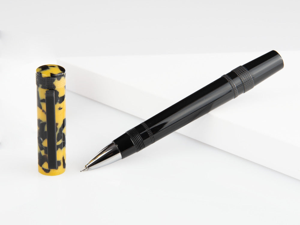 Tibaldi Perfecta LP Vinyl Yellow Rollerball pen, Resin, Palladium, PFC-512-RB