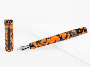 Tibaldi Perfecta Vinyl Full Orange Fountain Pen, Palladium, PFC-R515-FP