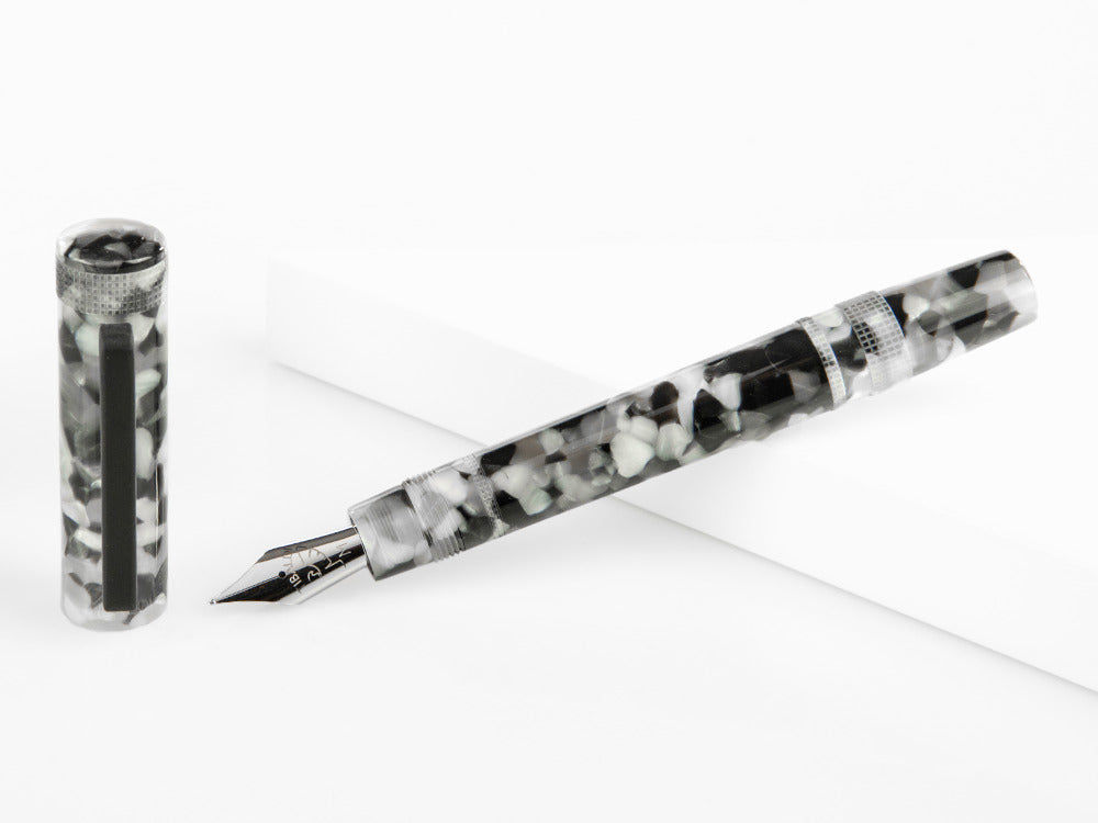 Tibaldi Perfecta Vinyl Stonewash Full Grey Fountain Pen, PFC-R780-FP