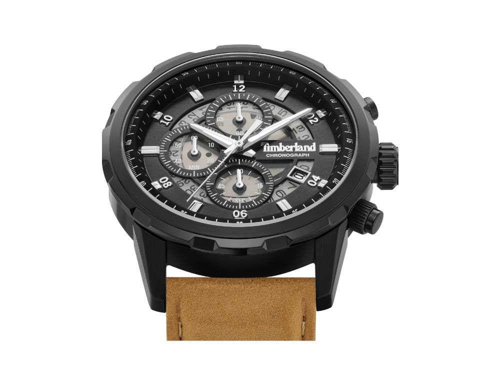 Timberland Hampton Harbour Quartz Watch, PVD, Black, 46 mm, TDWGC0109101