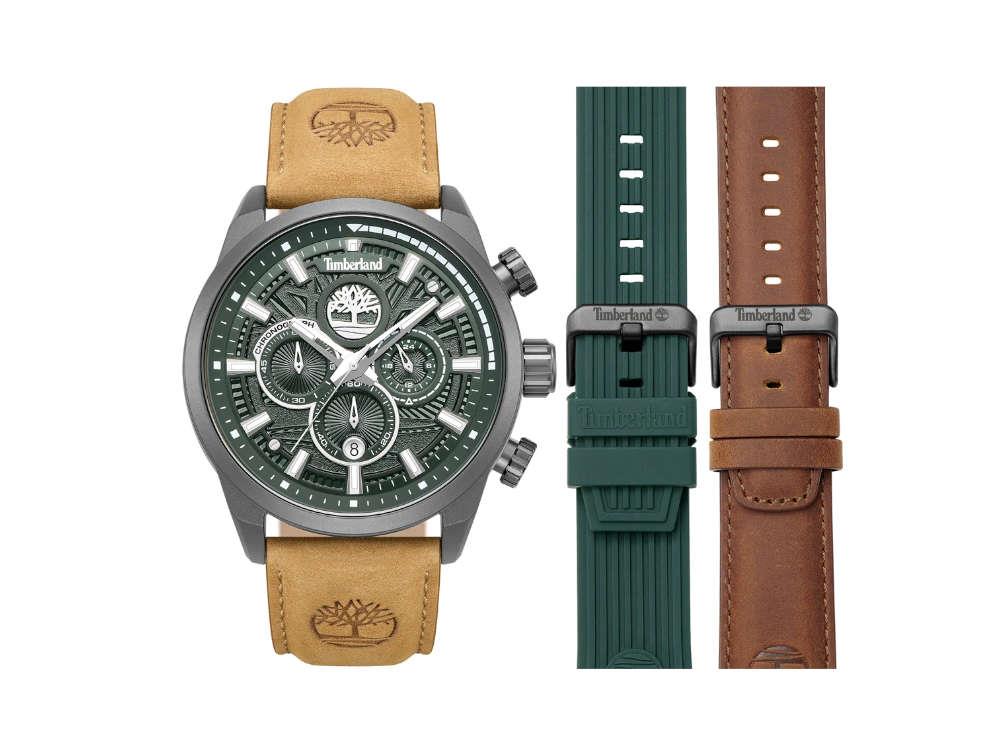 Timberland Henniker II 10th Anniversary Quartz Watch, Green, 46 mm, TDWGQ00949X2