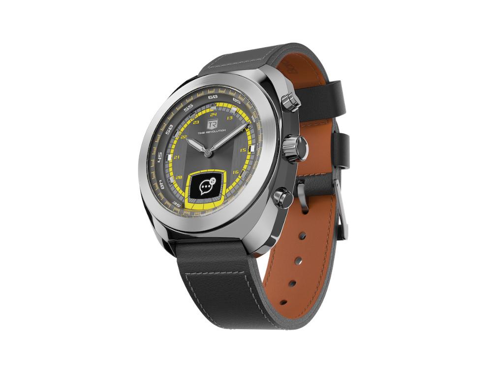 Time Revolution Hybrid 01 Thunder SS Hybrid Watch, Black, 42 mm, TR01.4S