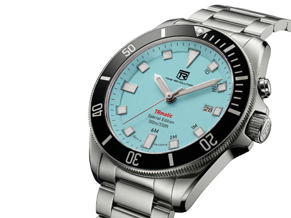 Time Revolution TRmatic Aqua Automatic Watch, 42 mm, Turquoise, TR02.03MB