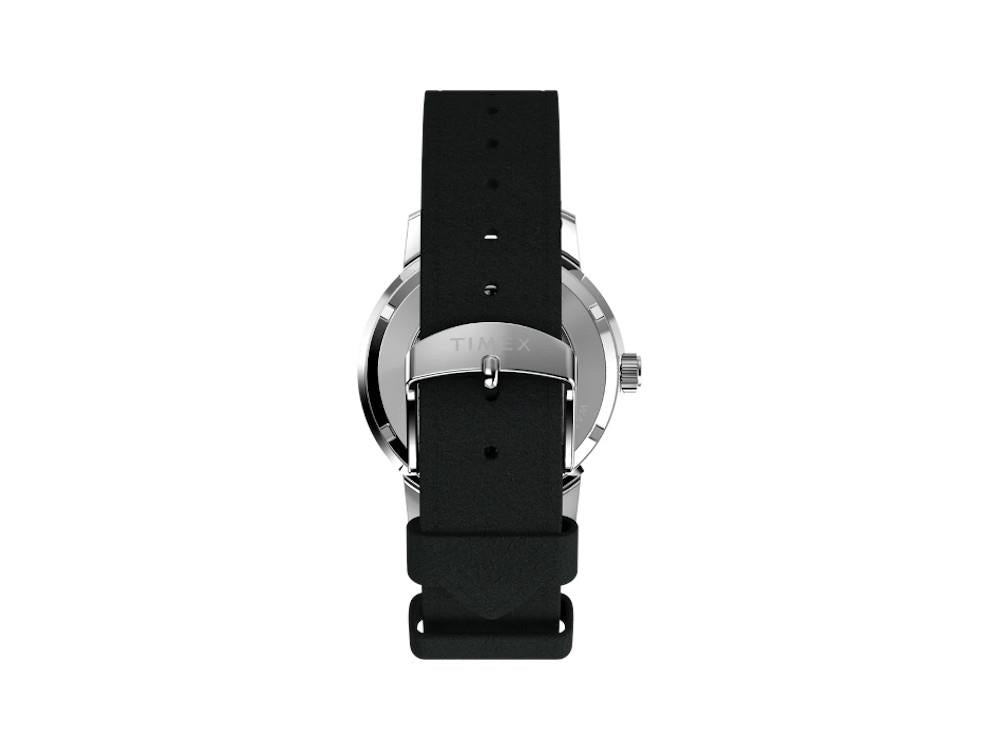 Timex Marlin Men’s Leather Automatic Watch, Black, 40 mm, TW2W59700