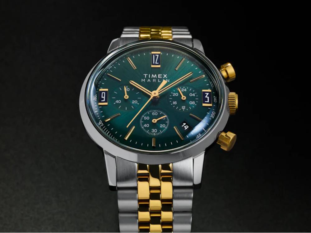 Timex Marlin Quartz Watch, Green, 40 mm, TW2W60000A