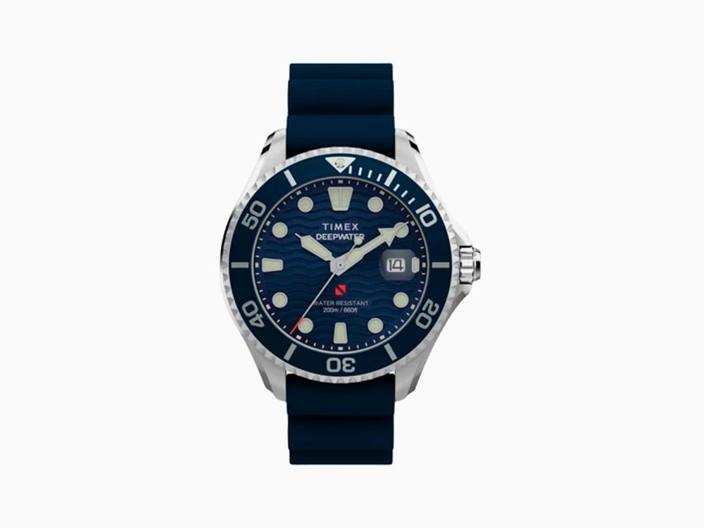 Timex Deepwater Meridian 200 SST Quartz Watch, Blue, 44 mm, TW2W81500