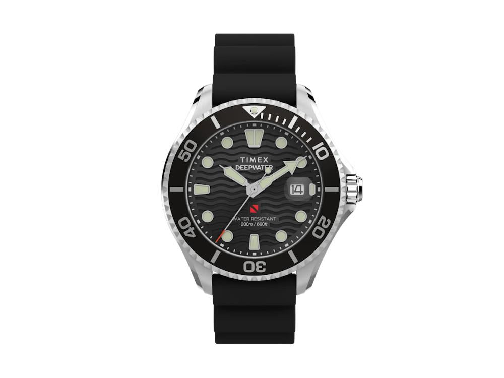 Timex DeepWater Quartz Watch, Black, 44 mm, TW2W81600