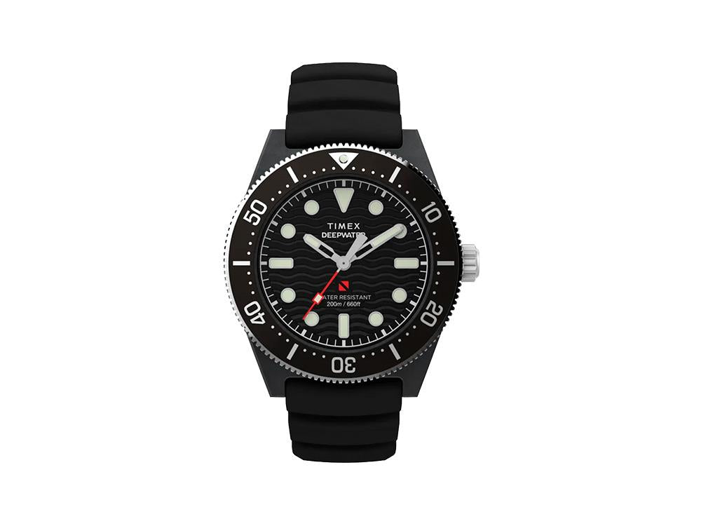 Timex Deepwater Reef 200 Composite Quartz Watch, Black, 43 mm, TW2Y02200