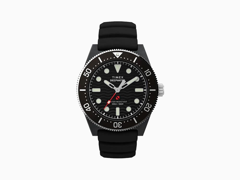 Timex Deepwater Reef 200 Composite Quartz Watch, Black, 43 mm, TW2Y02200