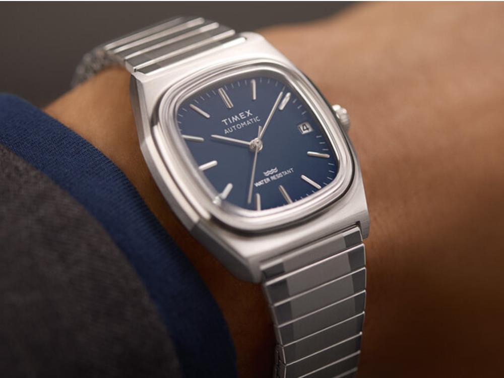 Timex E Line Automatic Watch, Blue, TW2Y07400