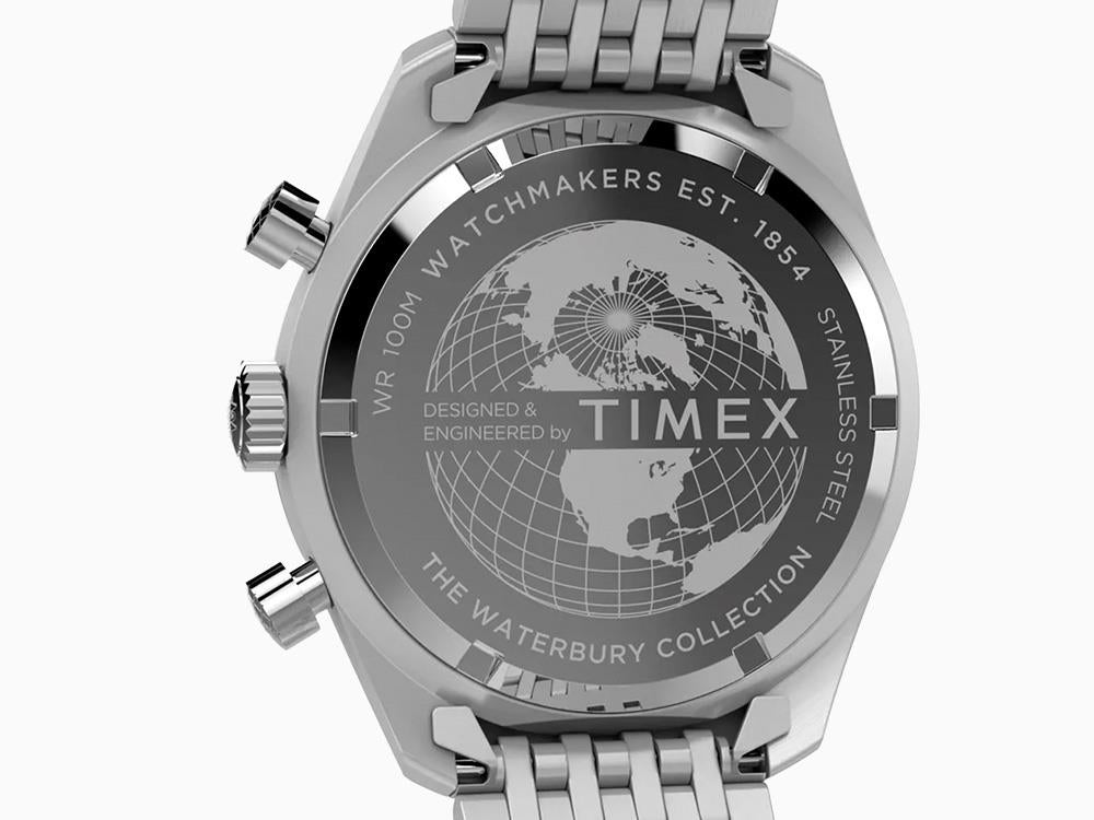 Timex Waterbury Traditional Quartz Watch, Blue, 41 mm, Chronograph, TW2Y18500