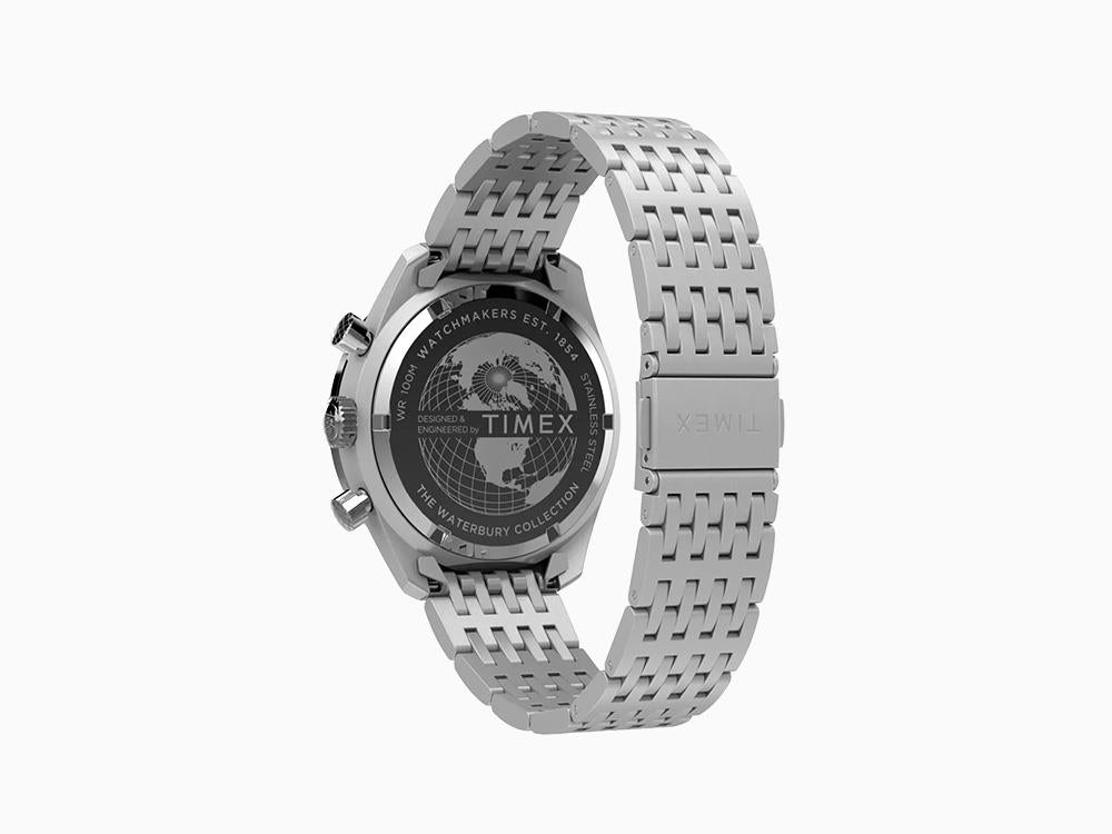 Timex Waterbury Traditional Quartz Watch, Silver, 41 mm, Chronograph, TW2Y18700
