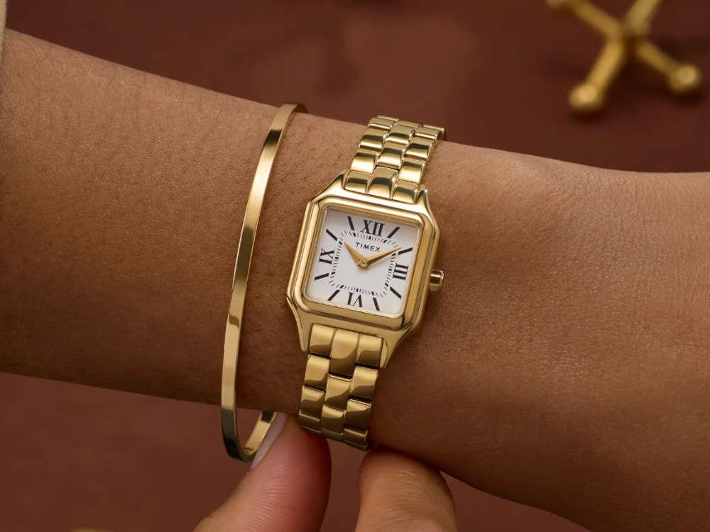 Timex Legacy Addison Quartz Watch, PVD Gold, White, TW2Y23700