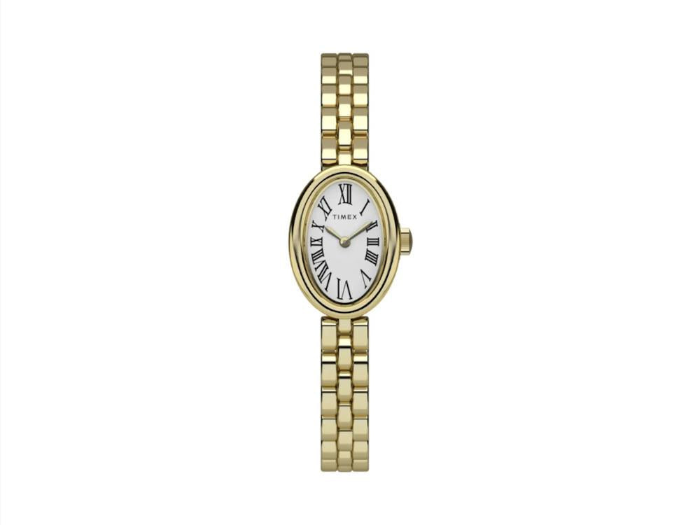 Timex Cavatina Quartz Watch, Brass, White, 19mm, TW2Y26700