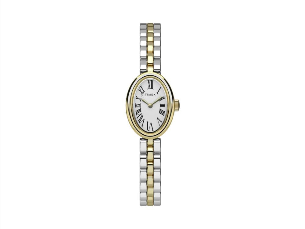 Timex Cavatina Quartz Watch, Brass, White,19mm, TW2Y26800