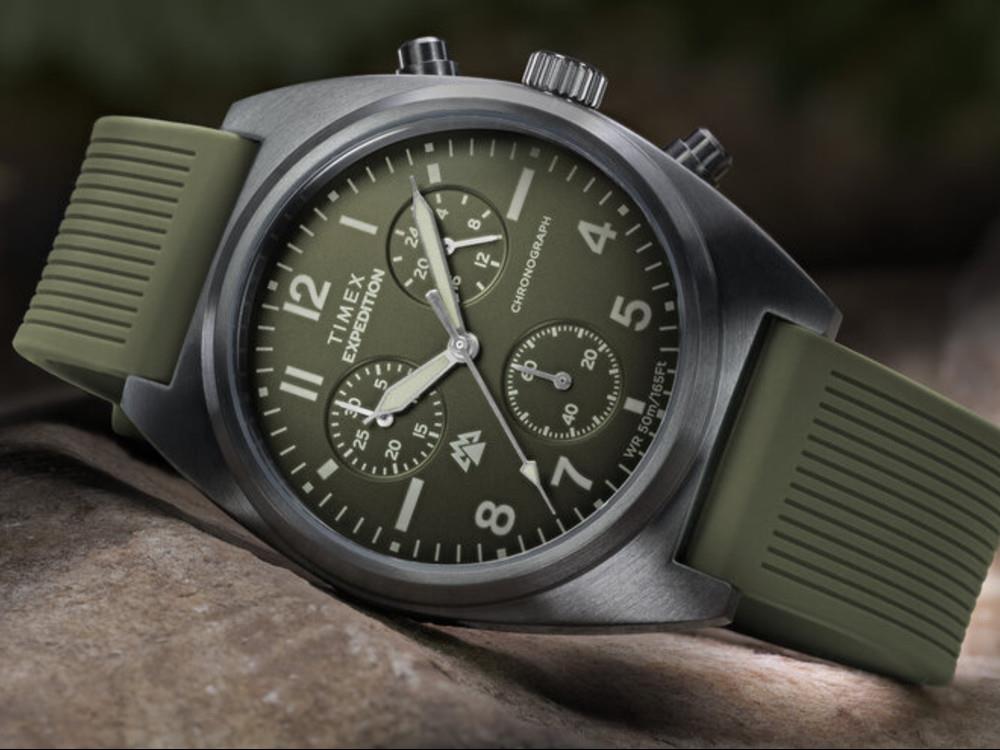 Timex Expedition Capstone Quartz Watch, Black, 41 mm, Chronograph, TW2Y61100