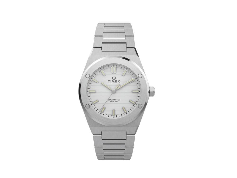 Timex Q Timex Marbella Quartz Watch, White, 34 mm, TW2Y81800