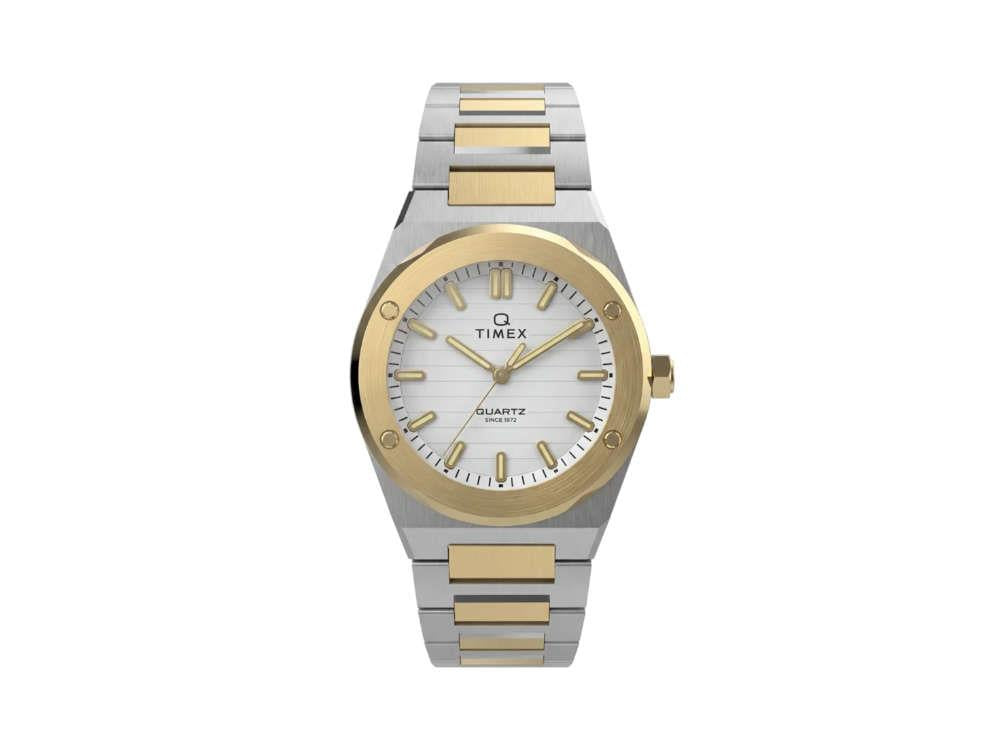 Timex Q Timex Marbella Quartz Watch, Silver, 34 mm, TW2Y81900