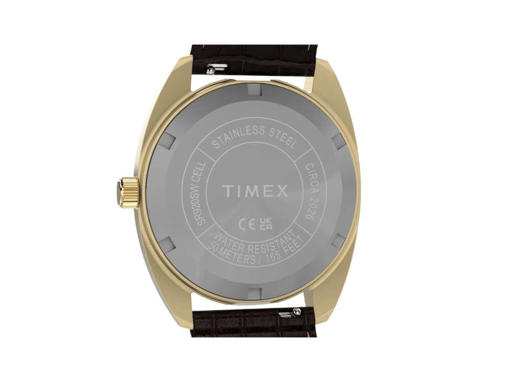 Timex Lab Reissue 1976 Quartz Watch, PVD Gold, Black, 37 mm, TW2Y82100