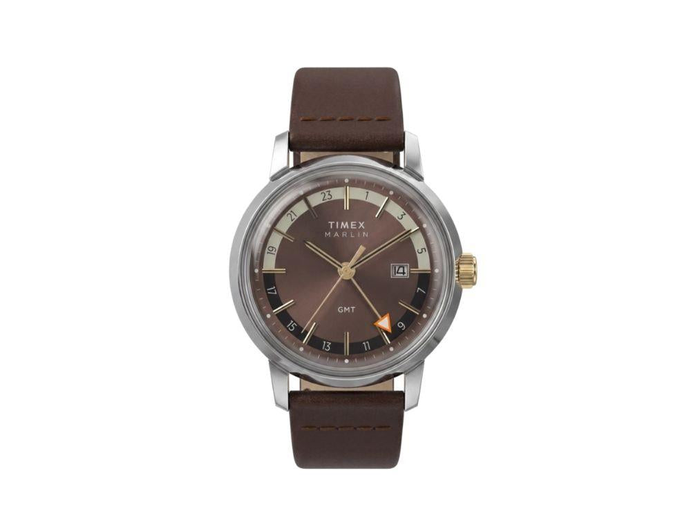 Timex Marlin Quartz Watch, Brown, 40 mm, TW2Y84200