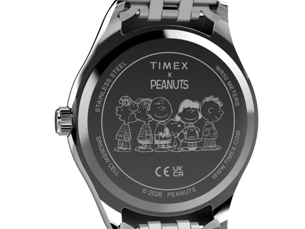 Timex Legacy Peanuts Snoopy Umbrella Quartz Watch, Pink, 34 mm, TW2Y85500