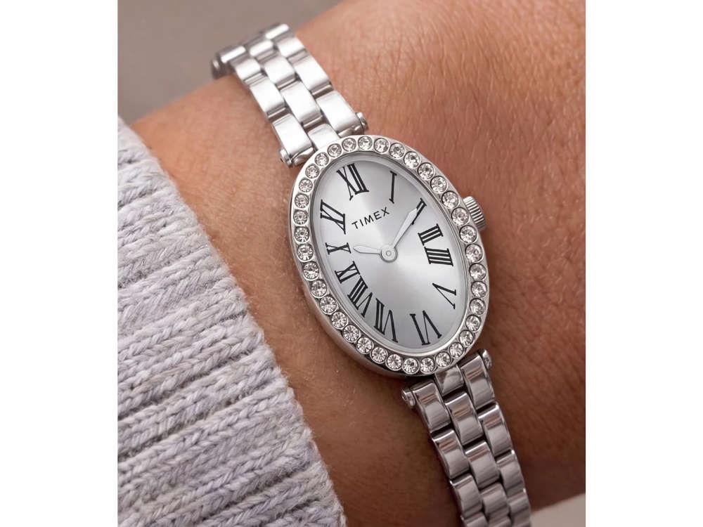 Timex Cavatina Main Line Quartz Watch, Brass, Silver, TW2Y90000
