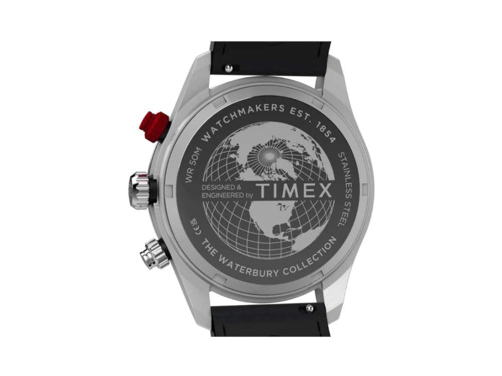 Timex The Waterbury Heritage Chronograph Quartz Watch, Black, 39 mm, TW2Y93300