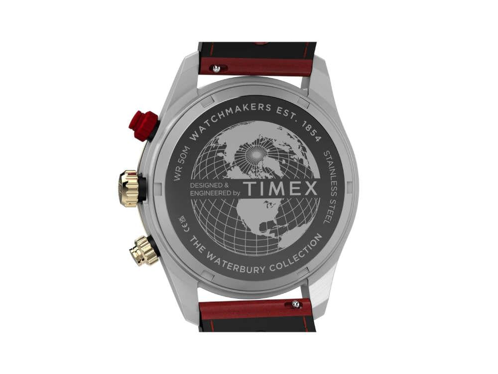 Timex The Waterbury Heritage Chronograph Quartz Watch, Black, 39 mm, TW2Y93400