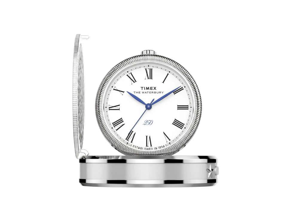 Timex Waterbury America 250 Table Clock, White, 49 mm, TW6A05900