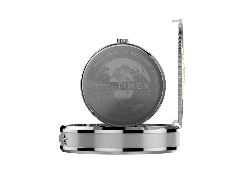 Timex Waterbury America 250 Table Clock, White, 49 mm, TW6A05900