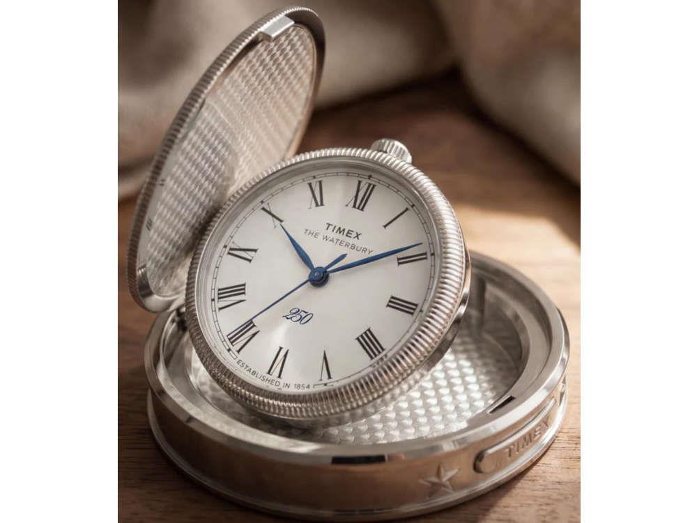 Timex Waterbury America 250 Table Clock, White, 49 mm, TW6A05900