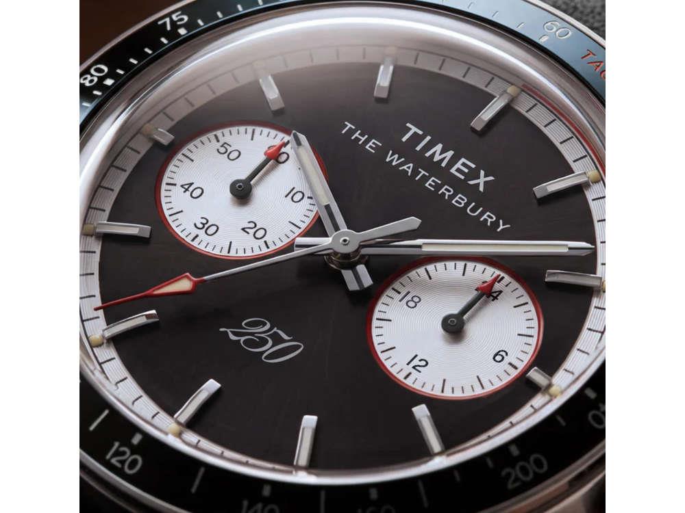 Timex Waterbury Heritage America 250 Quartz Watch, Black, 39 mm, TW6A06000