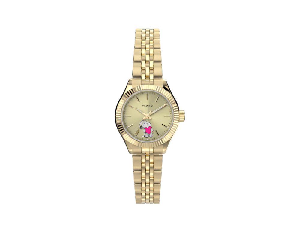Timex Peanuts Legacy Mini Heart Hug Quartz Watch, 25 mm, TW6A07400