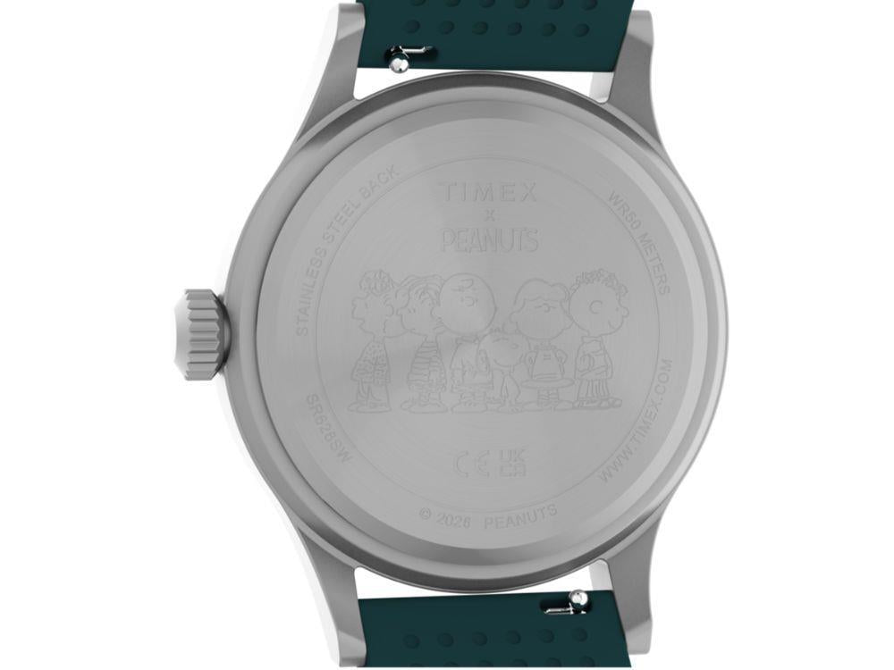 Timex Peanuts Time Expedition Scout Quartz Watch, Brass, Blue, 40 mm, TW2Y84800